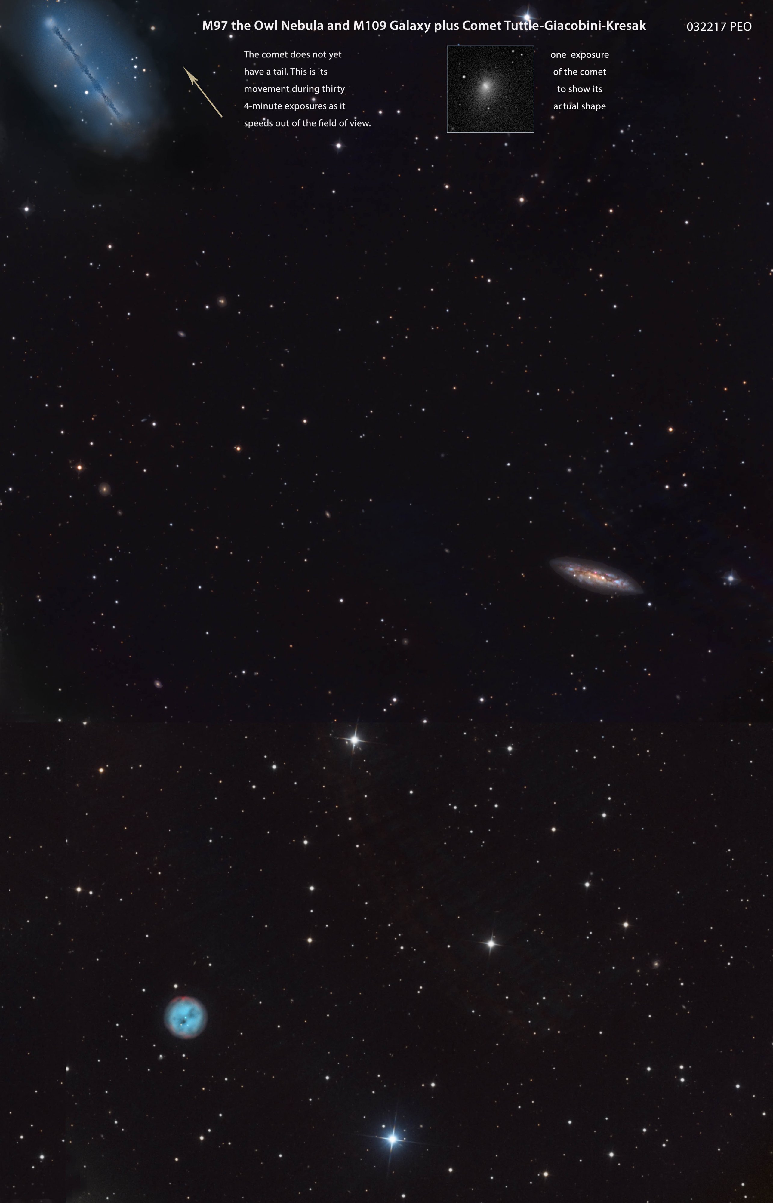 Comet Tuttle GK, M97 and M108